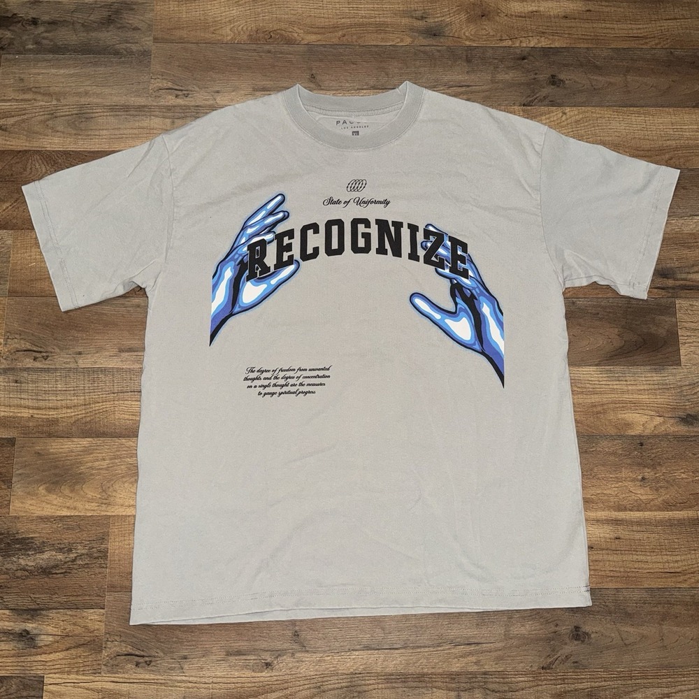 Pacsun Recognize State Of Uniformity T Shirt Gray Size XL